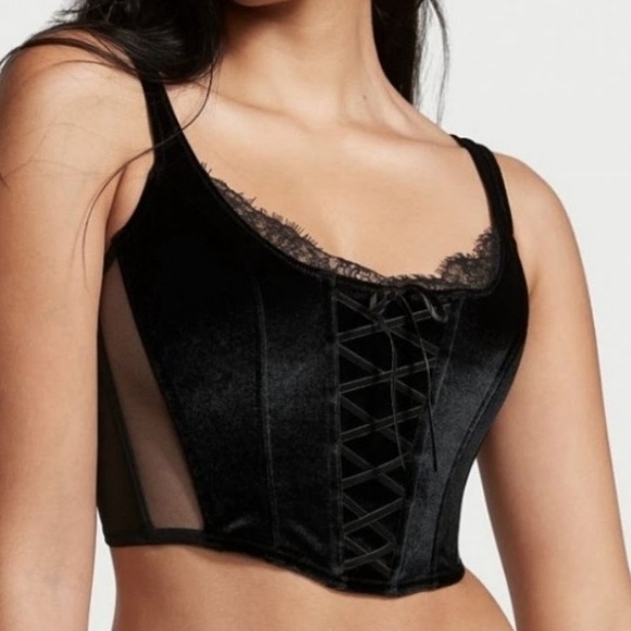 VS Dream Angels Lace & Velvet Corset - Picture 1 of 9